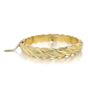Vintage Tiffany & Co 18k Yellow Gold Twist Bangle